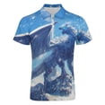 thumbnail image 4 of Ice Dragon Men Zipper T-shirt Summer Casual Short Sleeve T-shirt Top, 4 of 7