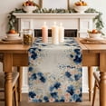 thumbnail image 2 of Table Runner 72 Inches Long for Kitchen Dining, Navy Blue Spring Floral Dresser Scarf Farmhouse, Dining Table Decorations for Wedding/Parties, Farmhouse Butterfly Rustic 13 x 72 In, 2 of 8