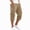 Khaki, variant on Zimjoy Men's Cargo Shorts Relaxed Fit Elastic Waist Stretch Lightweight Below The Knee Bermuda Casual Outdoor Hiking Shorts with 4 Pockets Black L