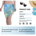 thumbnail image 7 of Disketp Peacock Women Swimsuit Cover Up Short Chiffon Summer Beach Sarong Bikini Wrap Skirt Bathing Suit, 7 of 7
