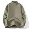thumbnail image 3 of successthop Turtleneck Sweater for Men Long Sleeve Sweater Chunky Fall Winter Pullover Tops Stylish Solid Clothes Green, 3 of 4