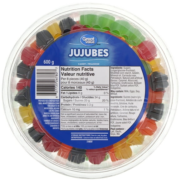 Jujubes Great Value 600 g