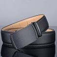 thumbnail image 3 of Ceinture Homme, Ceinture en Cuir pour Homme, Rglable Ceinture Boucle Automatique 3.5cm * 130cm (Bote incluse), Ceinture en cuir d'affaires, Vacances, 3 of 4