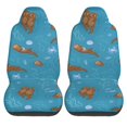 thumbnail image 1 of LAKIMCT Swimming Otter Car Seat Covers Vehicle Front Seat Covers Universal Fit Seat Protector, 1 of 9