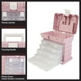thumbnail image 4 of Stalwart Small Parts Organizer Toolbox for Hardware, Tackle or Crafts, Pink, 4 of 10