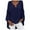 Z-Navy Blue, variant on XFLWAM Women's Tunic Blouse Tops Fashion Plus Size Polka Dot Blouse Cotton Linen Loose Casual Long Sleeve V-Neck Tees Shirts Pullover Green 4XL