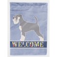 thumbnail image 1 of Carolines Treasures BB8350CHF Schnauzer Welcome Flag Canvas House Size, 1 of 4