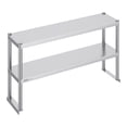 thumbnail image 2 of CAFORKP 12x48" Double Deck Overshelf - Height Adjustable Stainless Steel Work Table, 2 of 7