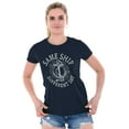 thumbnail image 4 of Funny Nautical Sea Captain Anchor Pun Womens Slim Fit Graphic Tee Brisco Brands S, 4 of 5