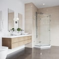 thumbnail image 2 of VIGO Verona 42 in. L x 42 in. W x 77 in. H Frameless Hinged Neo-angle Shower Enclosure Kit in Chrome with 3/8 in. Clear Glass, 2 of 10