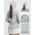 thumbnail image 2 of BALEAF Women's Sun Shirts UPF 50+ Mesh Back Lightweight Breathable Long Sleeve Shirt SPF Hoodie for Fishing Hiking Light Gray XL, 2 of 7