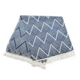 thumbnail image 4 of Wuluwala Simple Bedside Table Tassel Cover Cloth, Nightstand Tablecloth Cloth, Suitable for Nightstand Microwave Airflyer Dust Cover (15.7 * 35.4 inches,Blue), 4 of 5