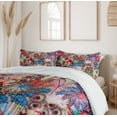 thumbnail image 6 of Ambesonne Colorful Duvet Cover Sets, Peacock Feather Animal, 2-Queen, Green Blue Red, 6 of 6