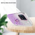 thumbnail image 5 of TJS for Motorola Moto Edge Plus 2023 Phone Case, Two Tone Shinny Glitter Metal Ring Magnetic Support Kickstand Cover for Moto Edge Plus 2023 (Purple), 5 of 6