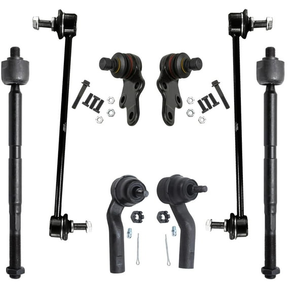Detroit Axle - Front Lower Ball Joints Sway Bars Inner Outer Tie Rods Kit Replacement for 2014-2018 Ford Escape - 8pc Set