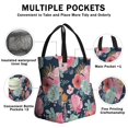 thumbnail image 3 of Pioneer Flower Floral Print Pattern Drawstring Lunch Bag Women - Drawstring Lunch Bag Insulated for Work Office - Stain-Resistant Large Lunchbags for Women with Multi-Pockets, 3 of 6
