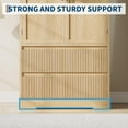 thumbnail image 2 of Studyset Bedroom Wooden Armoire Wardrobe Closet,Wardrobe Armoire Cabinet with Wood Doors and 2 Drawers, Freestanding Armoire with Shelves & Hanging Rod for Bedroom, Living Room,Clothes, 2 of 7