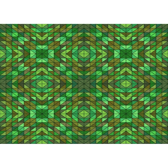 Ahgly Company Machine Washable Indoor Rectangle Transitional Dark Forest Green Area Rugs, 8' x 10'