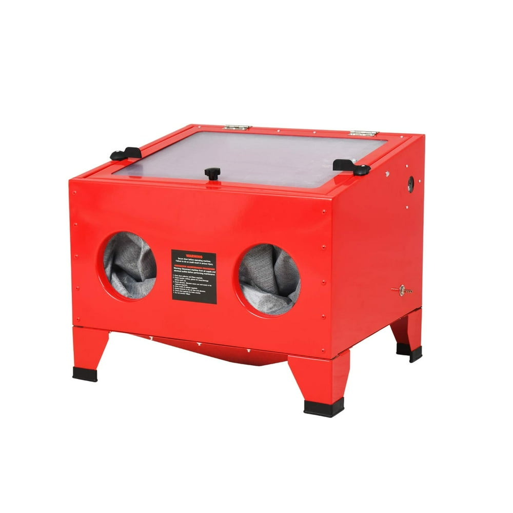 SUNCOO Bench Top Abrasive Blast Sandblaster with Glass Viewing