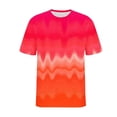 thumbnail image 6 of Gamivast Men's Crew Neck T-Shirts Short Sleeve Wave Gradient Pattern Tops Loose Fit Casual Graphic Tees Breathable Soft Summer Streetwear, 6 of 6