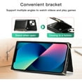thumbnail image 2 of Case for iPhone 13 6.1 inch, PU Leather Zipper Wallet Case with Card Holder Slots with Crossbody Wrist Strap Kickstand Magnetic Clasp Bumper Flip Case Cover - Black, 2 of 14