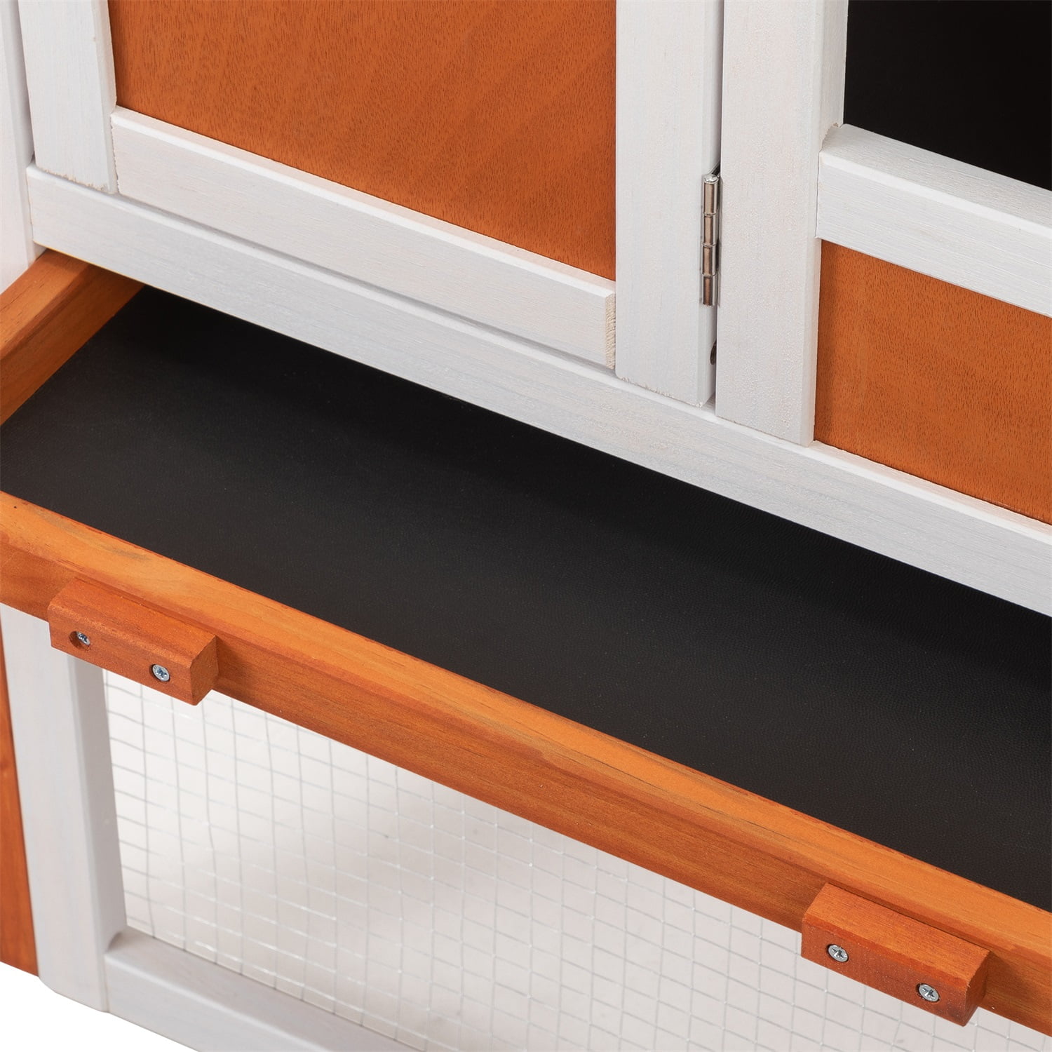 Pefilos 2-Story Indoor Rabbit Hutch, Waterproof Outdoor Garden Bunny Poultry Cage Hen House for Pet Animal, Wooden Large Chicken Coop w/ Nesting Box, Orange Pefilos 2-Story Indoor Rabbit Hutch, Waterproof Outdoor Garden Bunny Poultry Cage Hen House for Pet Animal, Wooden Large Chicken Coop w/ Nesting Box, Orange