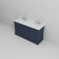 thumbnail image 6 of Dukes 60 in. W Navy Blue Double Bath Vanity, Cultured Marble Top, and Faucet Set, 6 of 10