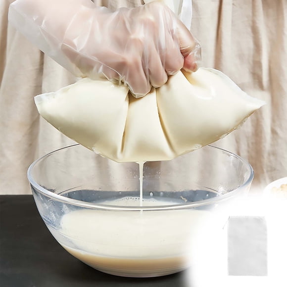 4 Pcs Nylon Straining Bag, 9.84*13.78 Inch Fine Mesh Food Strainer Bag Reusable Strain Tea Pulp Juice Food Nut Milk Filter Bag