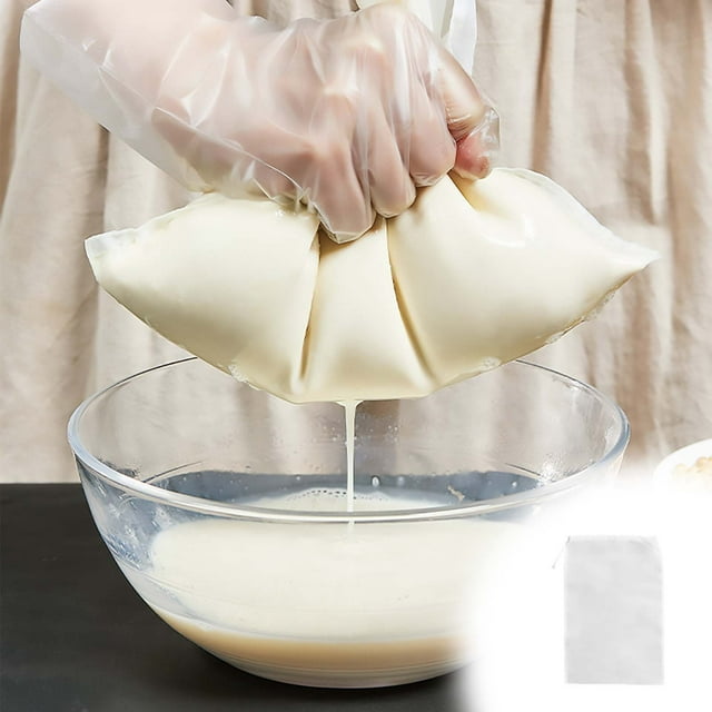 4 Pcs Nylon Straining Bag, 7.87*11.81 Inch Fine Mesh Food Strainer Bag Reusable Strain Tea Pulp Juice Food Nut Milk Filter Bag
