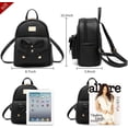 thumbnail image 4 of LHSHID Girls Bowknot Cute Leather Backpack Mini Backpack Purse for Women, 4 of 6