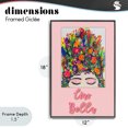 thumbnail image 4 of Stupell Industries Eclectic Ciao Bella Floral Woman Black Framed Giclee Art, 12 x 18, by Pooja Dave, 4 of 8