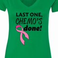 thumbnail image 4 of Inktastic Last One, Chemo's Done Women's V-Neck T-Shirt, 4 of 5