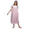 thumbnail image 4 of Moomaya Chemise de Nuit Maxi à Manches Courtes Imprimée, Boutonnée, en Coton, Tenue de Sommeil, 4 of 5