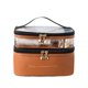 thumbnail image 3 of Cosmética Portátil Doble Capa Femenina Bolso Tocador PVC (marrón), 3 of 7