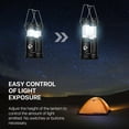 thumbnail image 5 of LED Camping Lantern Lamp, 2 Pack Portable Solar Powered Collapsible Tent Lights Pop Up Flashlight for Hurricane Storm, Home Emergency, Power Outage, Hiking, 5 of 7