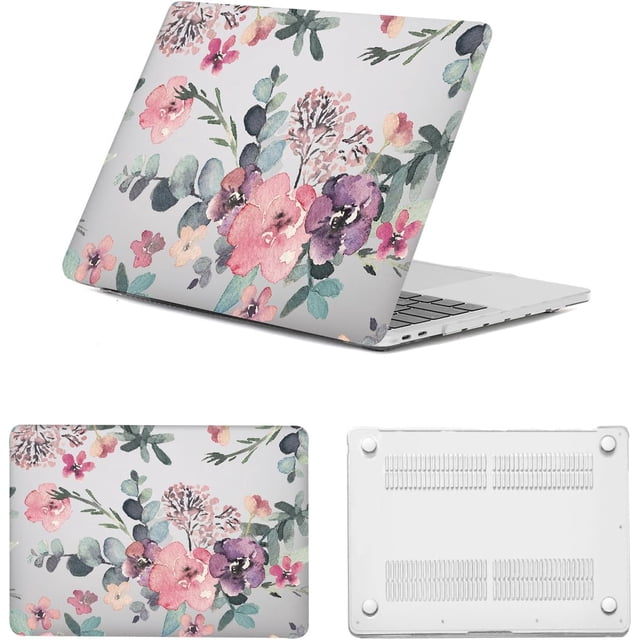 Pattern Case for MacBook 12 inch 2017 2016 2015 A1534 with Retina Display,Matte Frosted Plastic Laptop Hard Shell Case Protective Cover for MacBook A1534,Flower