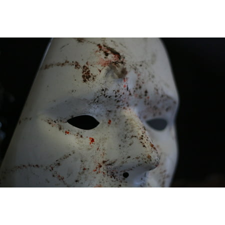 Canvas Print Blood Scary Horror White Mask Theatre Face Stretched Canvas 10 x 14