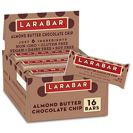 Larabar Almond Butter Chocolate Chip Gluten Free Vegan Fruit & Bar 16 ct