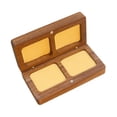 thumbnail image 3 of Caja de madera para anillos, expositor de anillos de nogal negro, joyero portátil Forro de champán, 3 of 9
