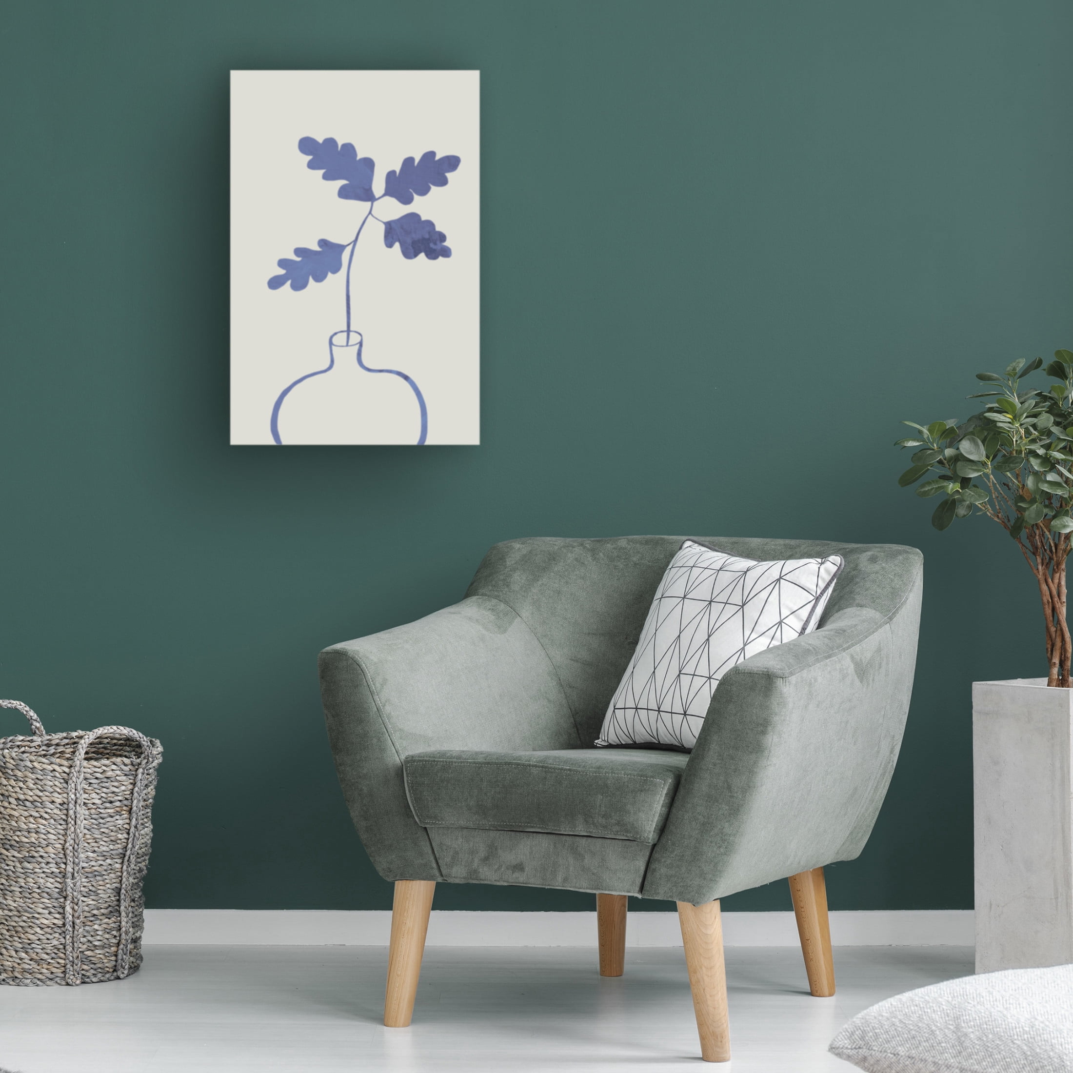 Trademark Fine Art Pictufy Studio Blue Oak Plant Canvas Wall Art