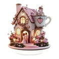thumbnail image 4 of Valentine's Day Decorations Valentine's Day Fairy Flower House Couple Acrylic 2D Statue Collection 1Pcs Anniversary Wedding Valentine's Day Figurine Gifts Home Table Ornaments, 4 of 7
