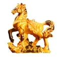 thumbnail image 2 of Estatua de caballo para mascota de té, regalo de inauguración de la casa, adorno de mesa, mascota de té de caballo hecha a mano Pasar al color dorado, 2 of 9