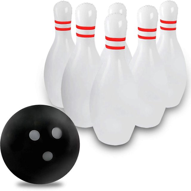 Vett Giant Inflatable Bowling Set for Kids & Adults, One 14 Inches Ball with Six 22 Inches Pins