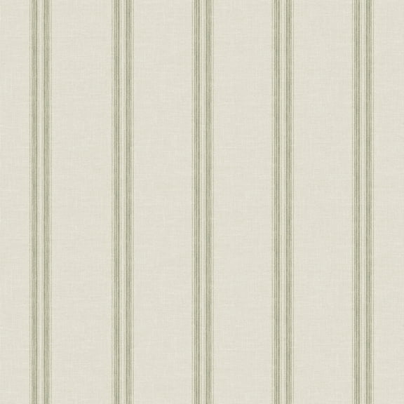 Chesapeake Johnny Green Stripes Wallpaper