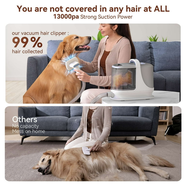 Oneisall LM6 Dog Grooming Vacuum, 13Kpa Low Noise Pet Vacuum, 3L