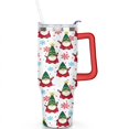 thumbnail image 2 of Santa Christmas Tree Hat Snowflakes 40 Oz Tumbler with Handle Lid and Straw Stainless Steel Double Walled Vacuum Insulated Cup Merry Christmas Gifts Tumbler for Women Men Friends Outdoor Indoor, 2 of 6