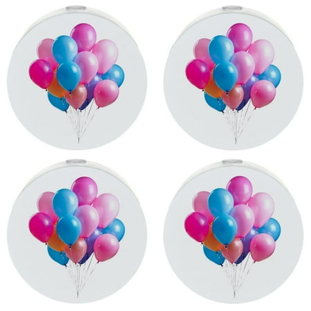 

YZUOUZY Night Light Nightlight a Set of 4 Air Balloons Pink Blue Purple Red
