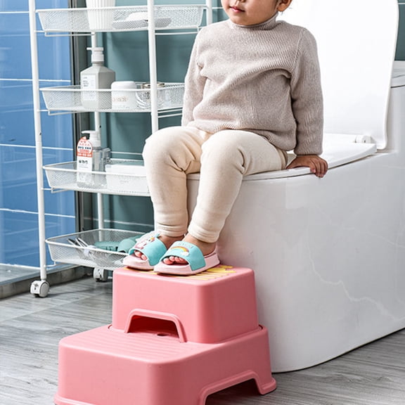 MUSEYA 1Pack Potty Step Stool Rectangular Non-slip Bathroom Stool for Kids Use