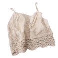 thumbnail image 1 of JUNTEX Women Spaghetti Strap Lace Crop Top Hollow Crochet Wavy Hem V-Neck Beach Vest, 1 of 19