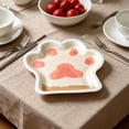 thumbnail image 5 of Hyknon 10Pcs Paw Party Paper Plates, 8x9 Inch Cute Disposable Dinner Dessert Plates, Dining Dinnerware Plate Sets for Birthday Baby Shower Salad Cake, White, 5 of 6